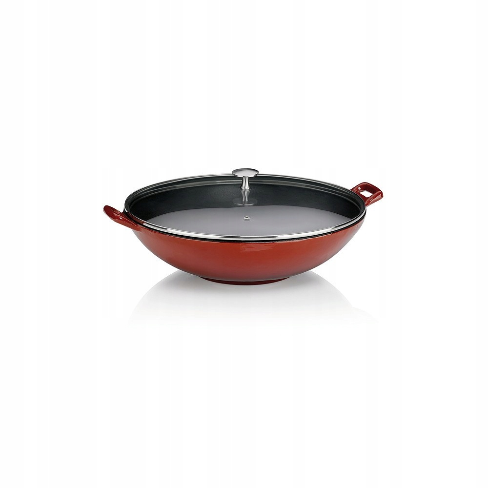 PATELNIA głęboka WOK duży ŻELIWNY 36 cm