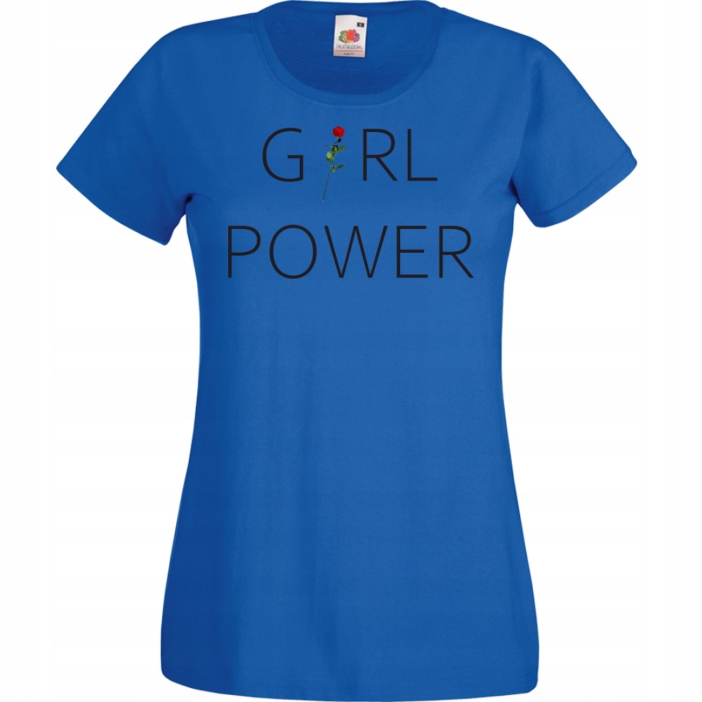 

Koszulka girl power feminizm grl pwr M niebieska