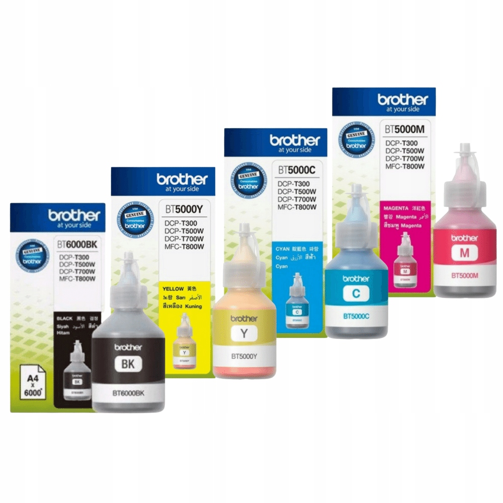 4x Inkoust Brother BT6000BK BT5000CMY sada 4 barev DCP-T300 DCP-T500W DC