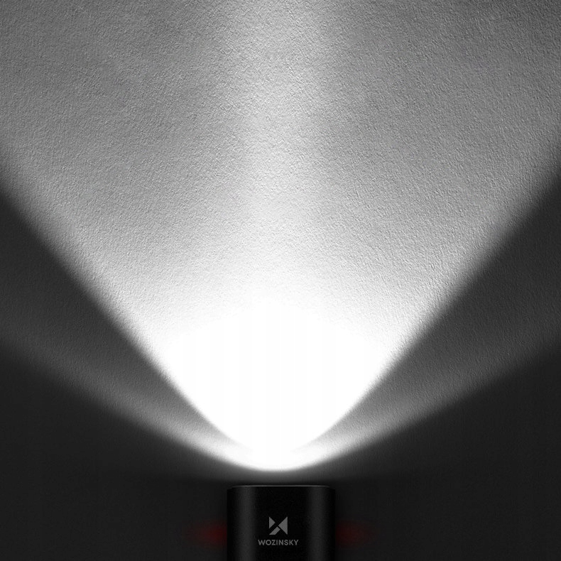 LAMPKA ROWEROWA LED PRZEDNIA DO ROWERU NA KIEROWNICĘ AKUMULATOROWA MOCNA Liczba trybów świecenia 4