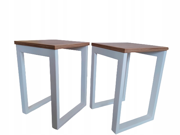 Zestaw stół 70x70 i 2 taborety loft dąb odwieczny Materiał drewno