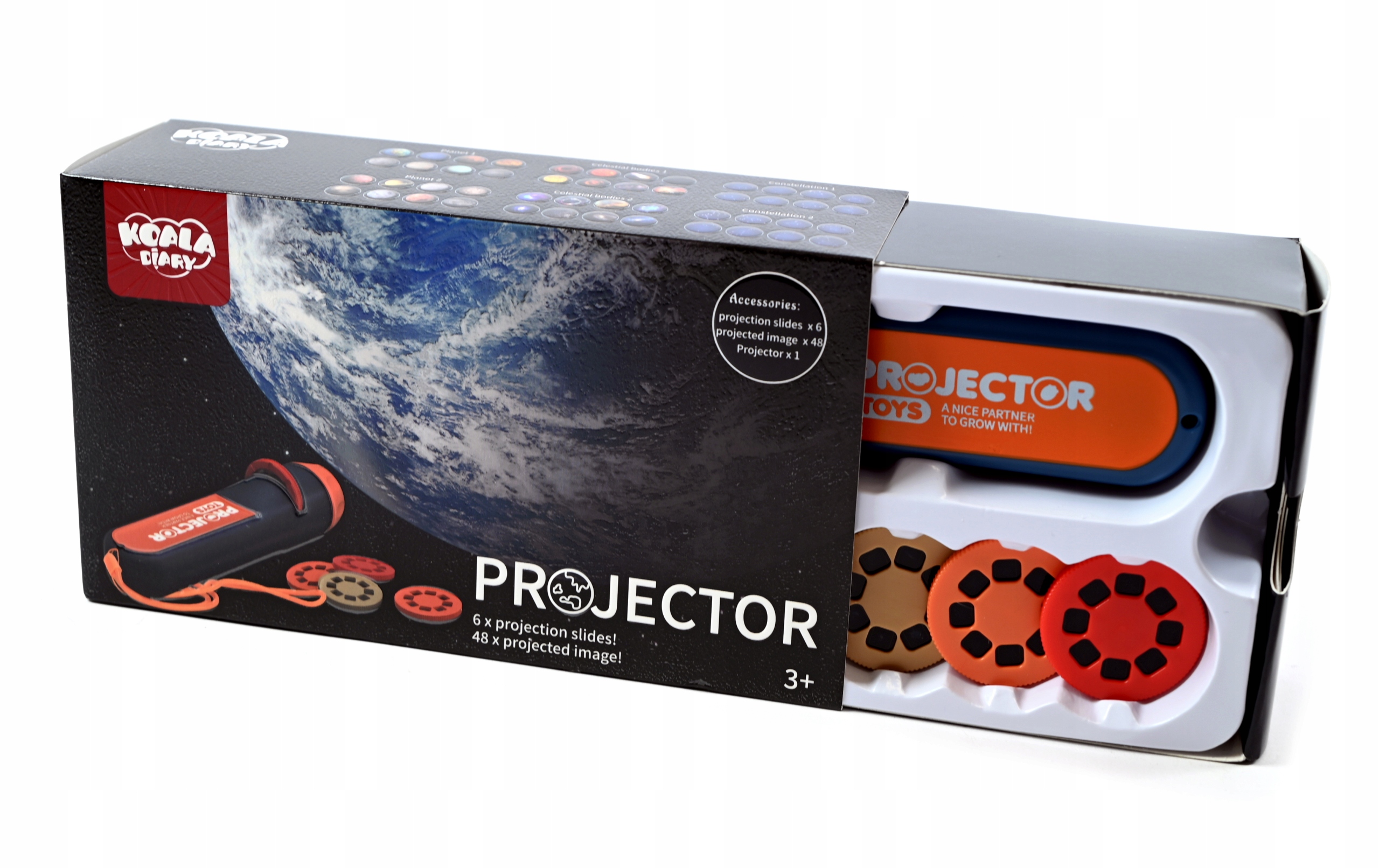 PROJEKTOR GWIAZD KOSMOS PLANETY KONSTELACJE 48 SLAJDÓW LATARKA Kod producenta B2751564