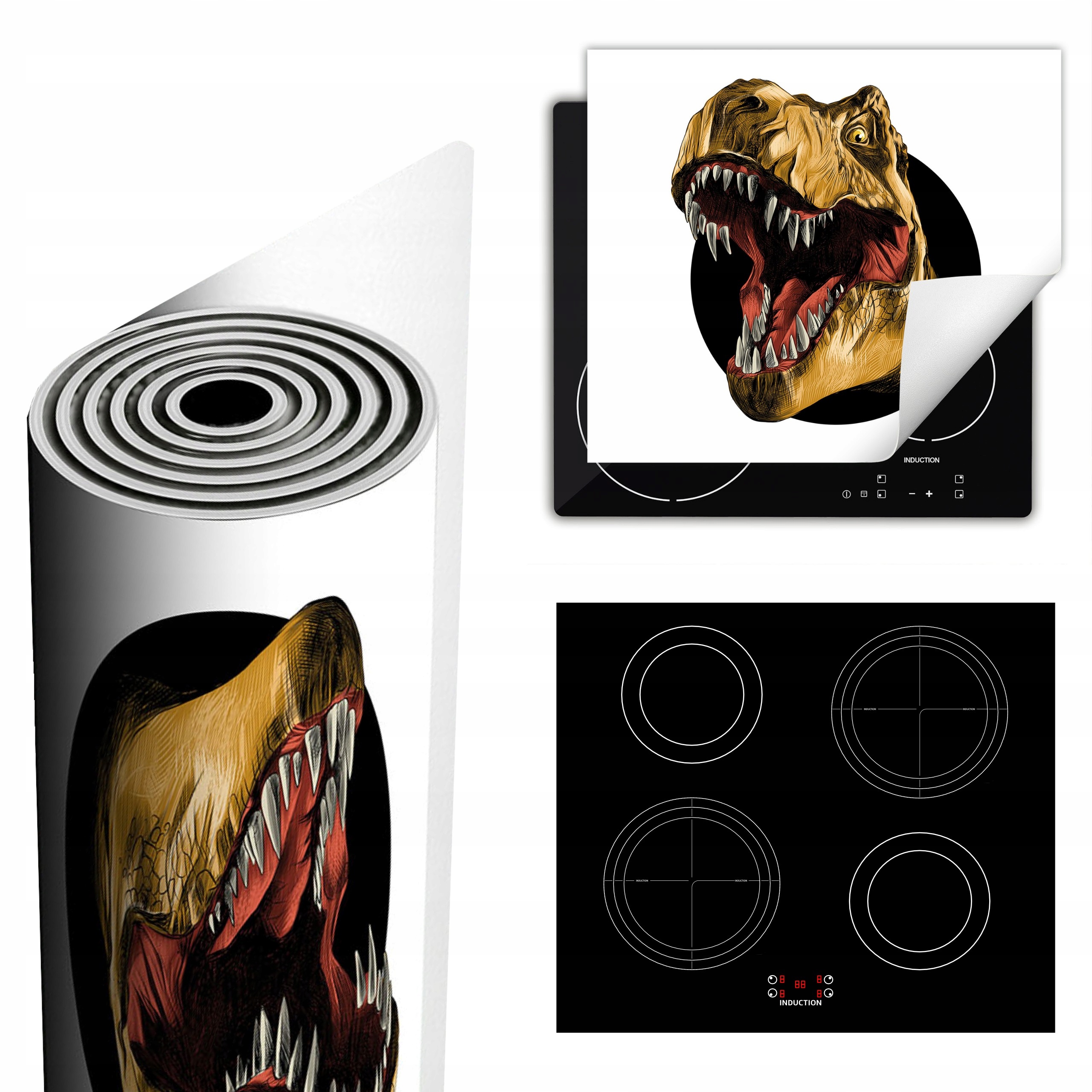 Ochranná Podložka Na Sporák Má Více Místa 60x52 dinosaurus