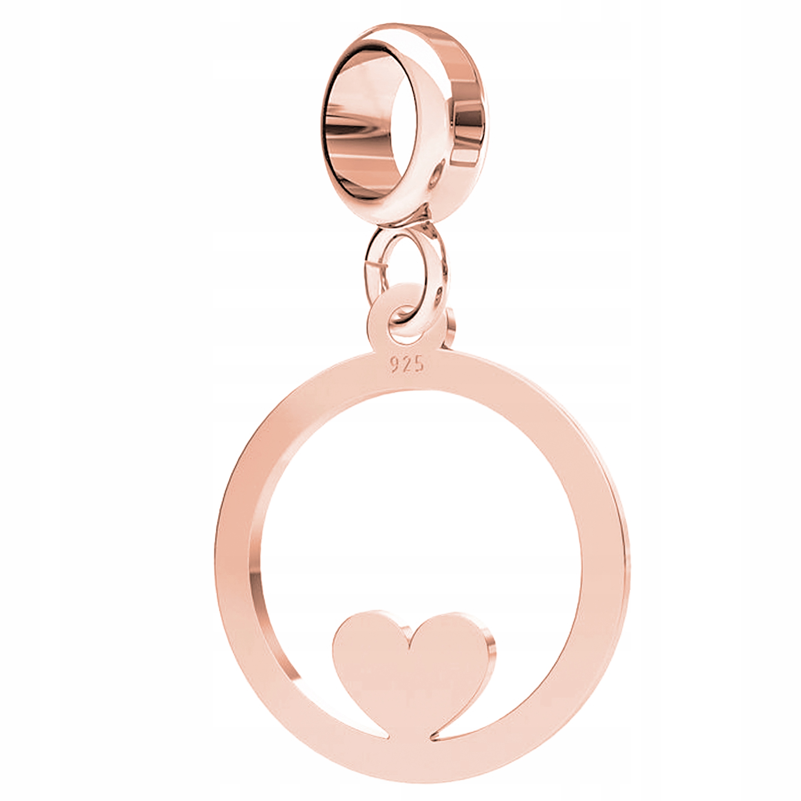 Charms Pozlacený plech Kolečko Srdce Srdíčko Srdce Stříbro 925