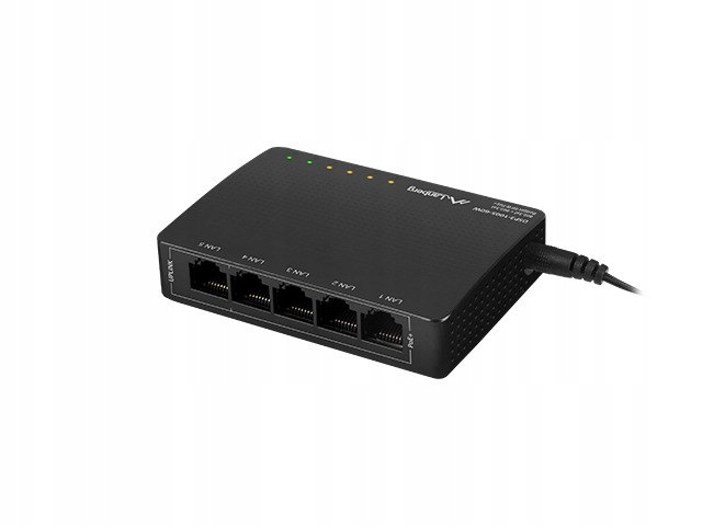 DSP3-1005-60W Lanberg switch PoE desktop 5-portový
