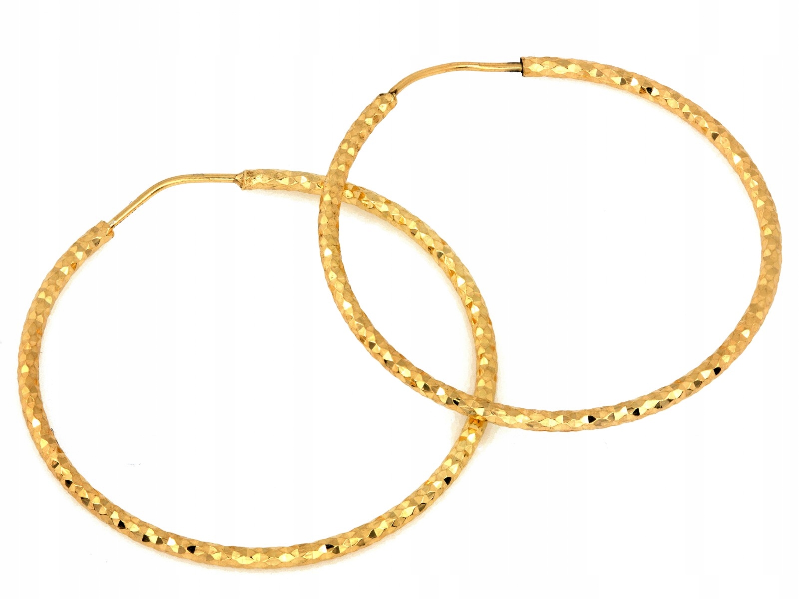 Stříbrné náušnice 925 pozlacené kruhy 36 mm 2.50 g elegantní jako dárek