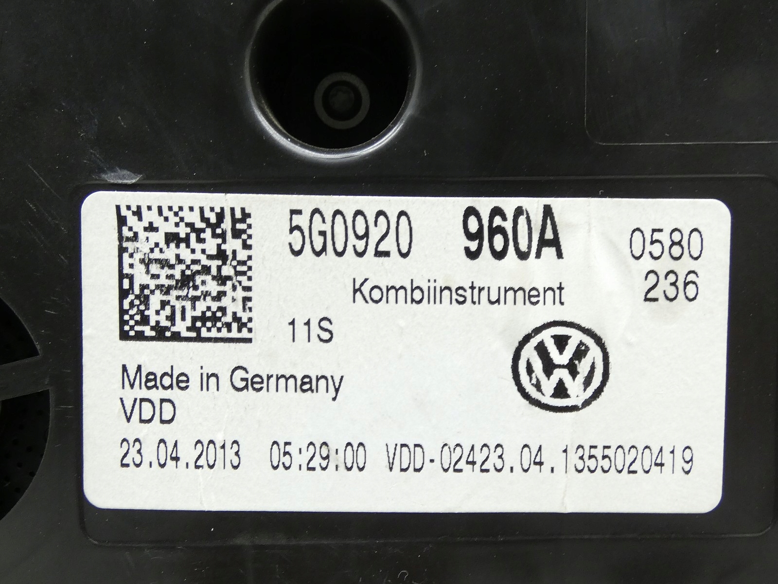 dials dials display VW GOLF VII MK7 2.0 TDI CRB 5G0920960A