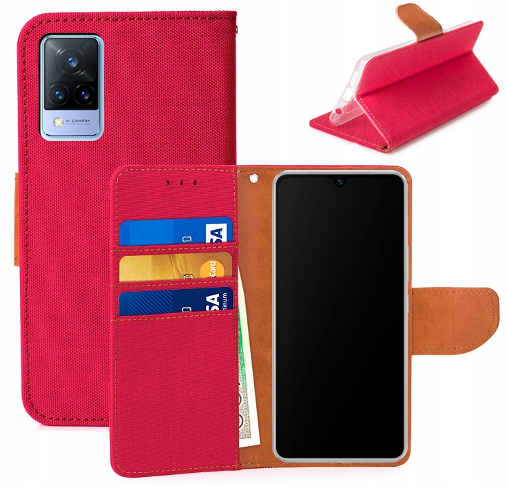 

Etui Portfel Canvas Do Vivo V21 5G
