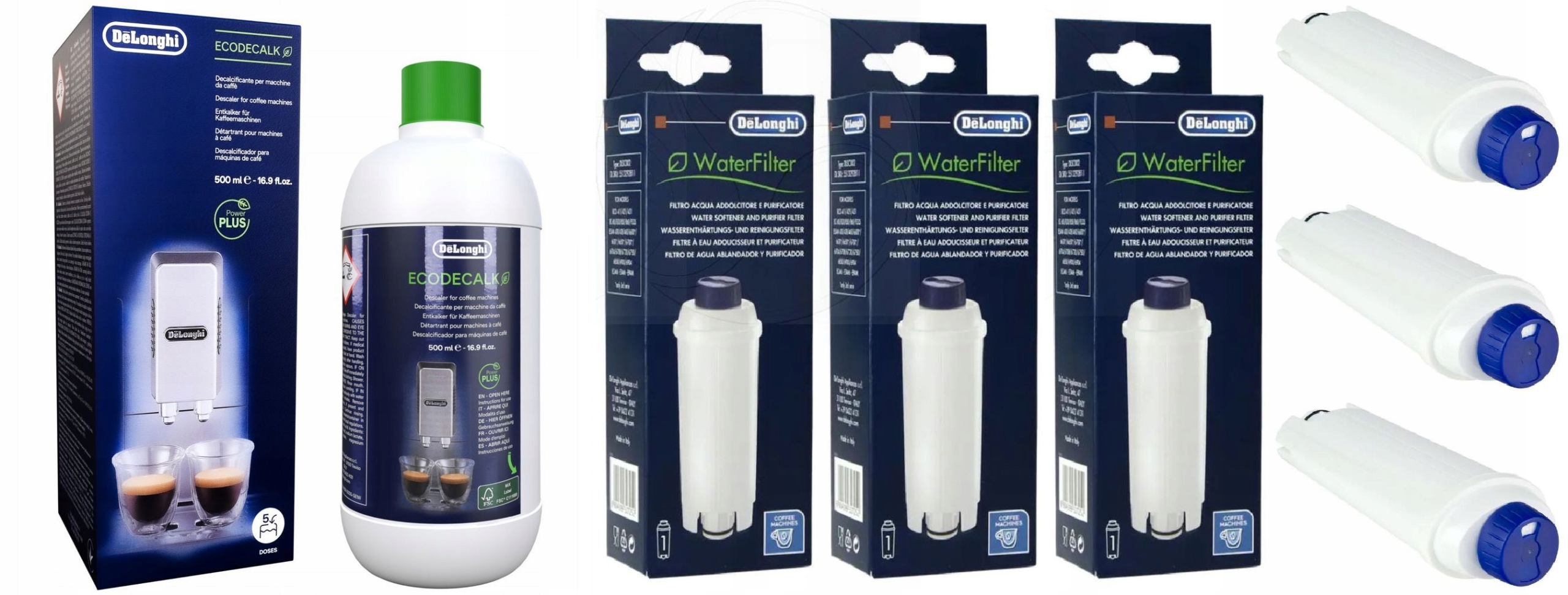 

Filtry Wody Delonghi Dls C002 x3 Odkamieniacz x1