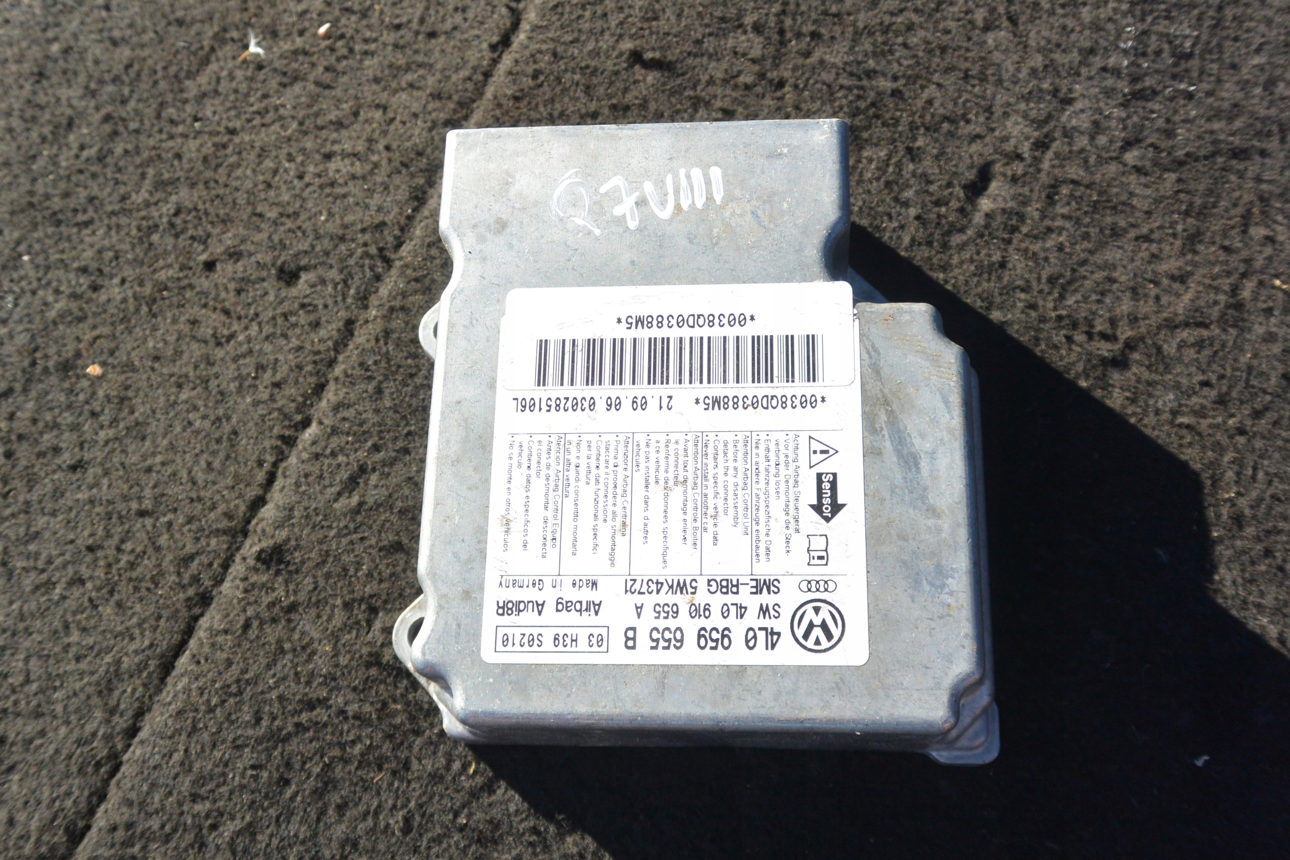 modul SENSOR airbag AUDI Q7 4L EUROPA