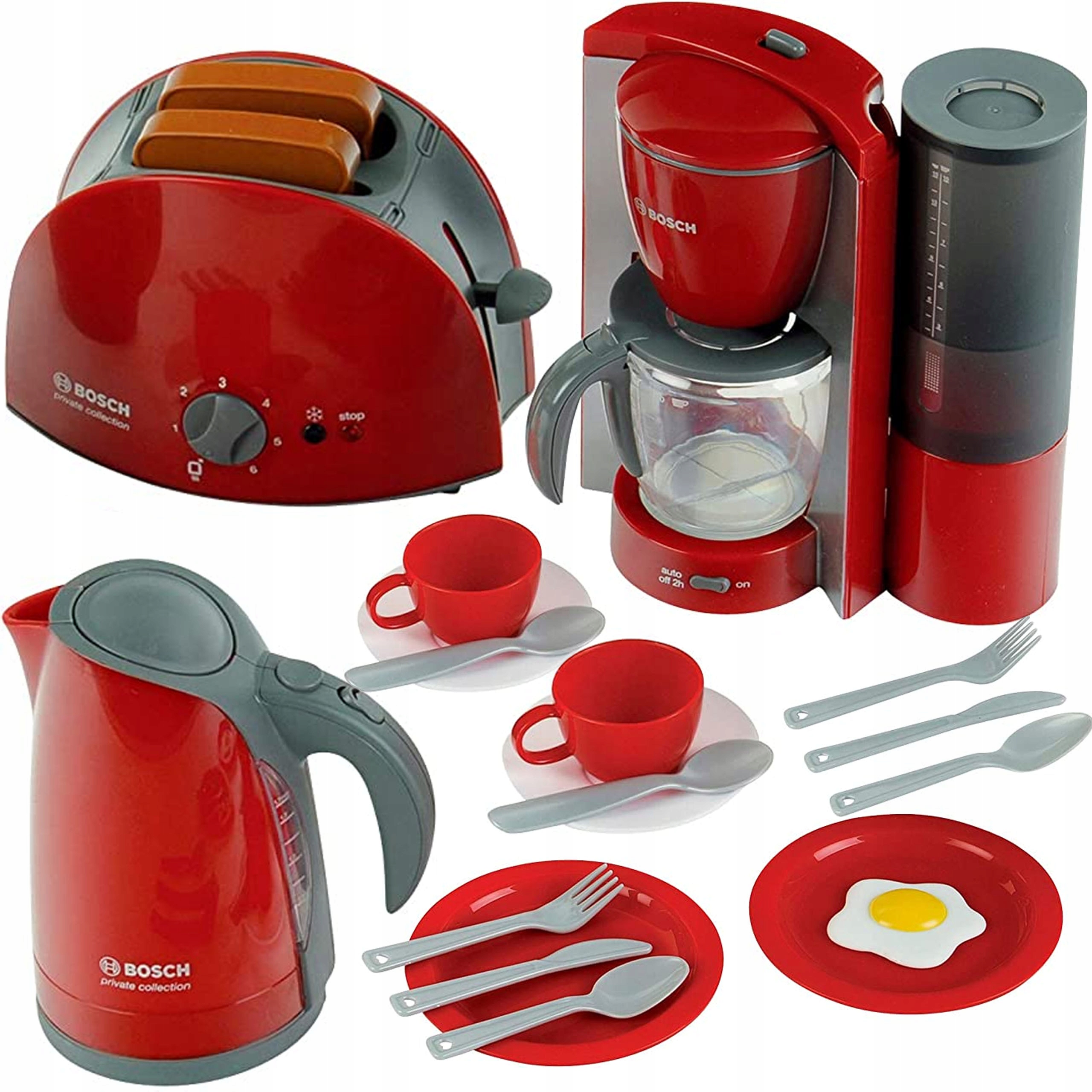 ZESTAW AGD BOSCH CZAJNIK TOSTER EKSPRES NACZYNIA