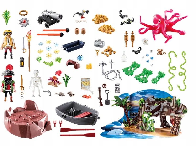 Адвент-календарь Playmobil 70322 Поиски сокровищ в бухте, 120 деталей, от 5 лет — фото 3