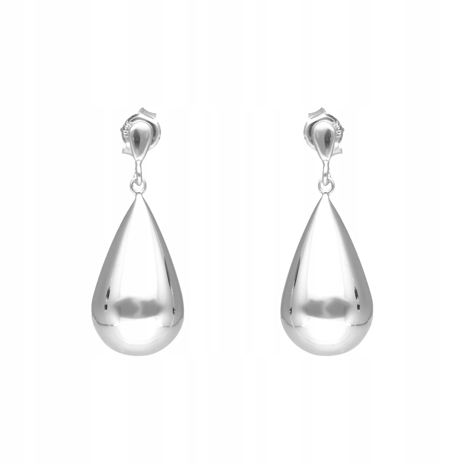 Náušnice s visícími slzami stříbro rhodiované