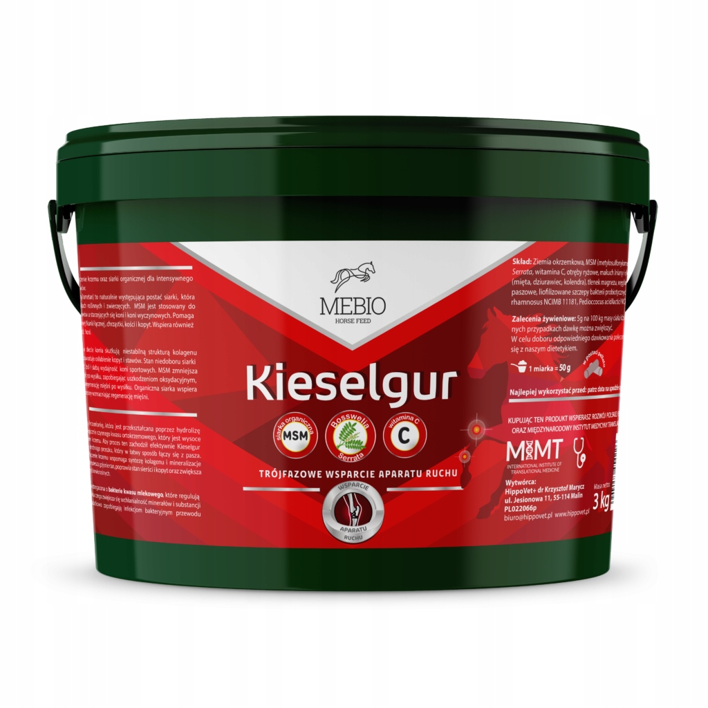 Krzem dla koni Mebio Msm, Wit C i boswellia na układ ruchu 3kg granulat