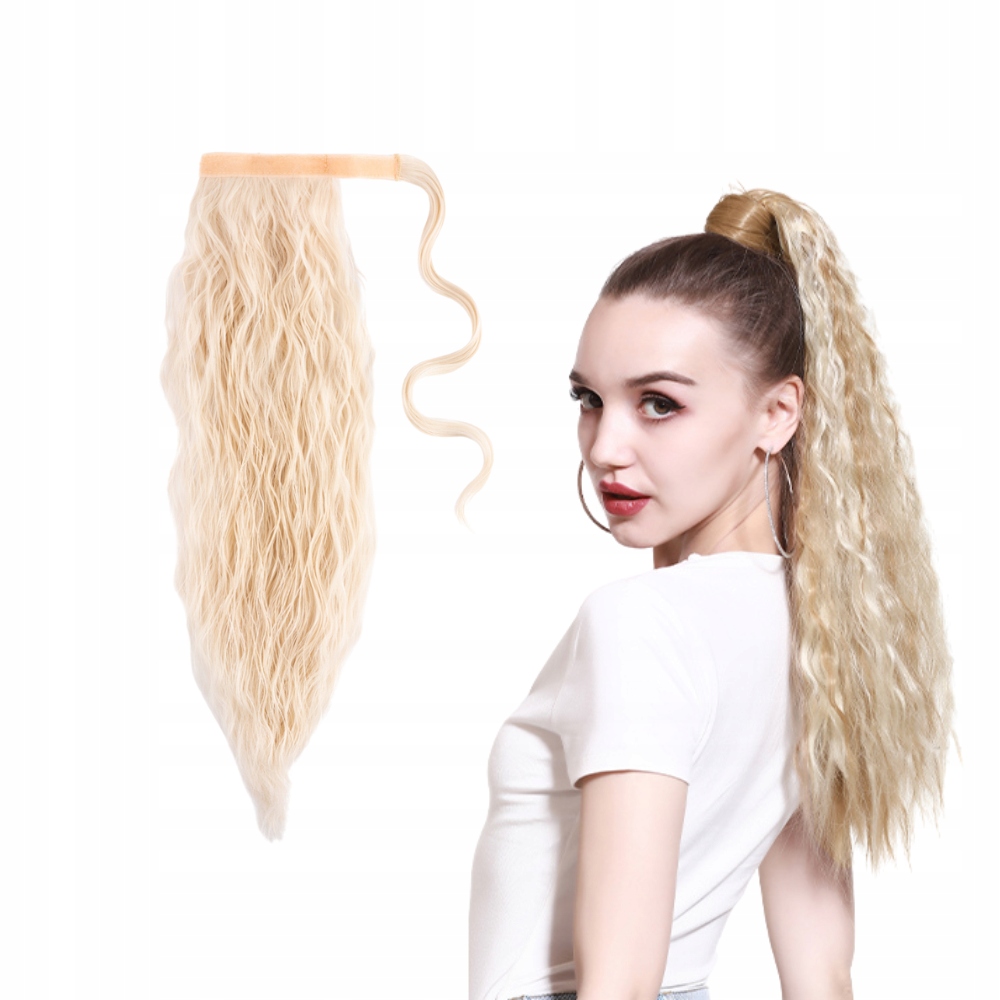 Připínací Culík 60 cm vroubkovaný bílý blond #60