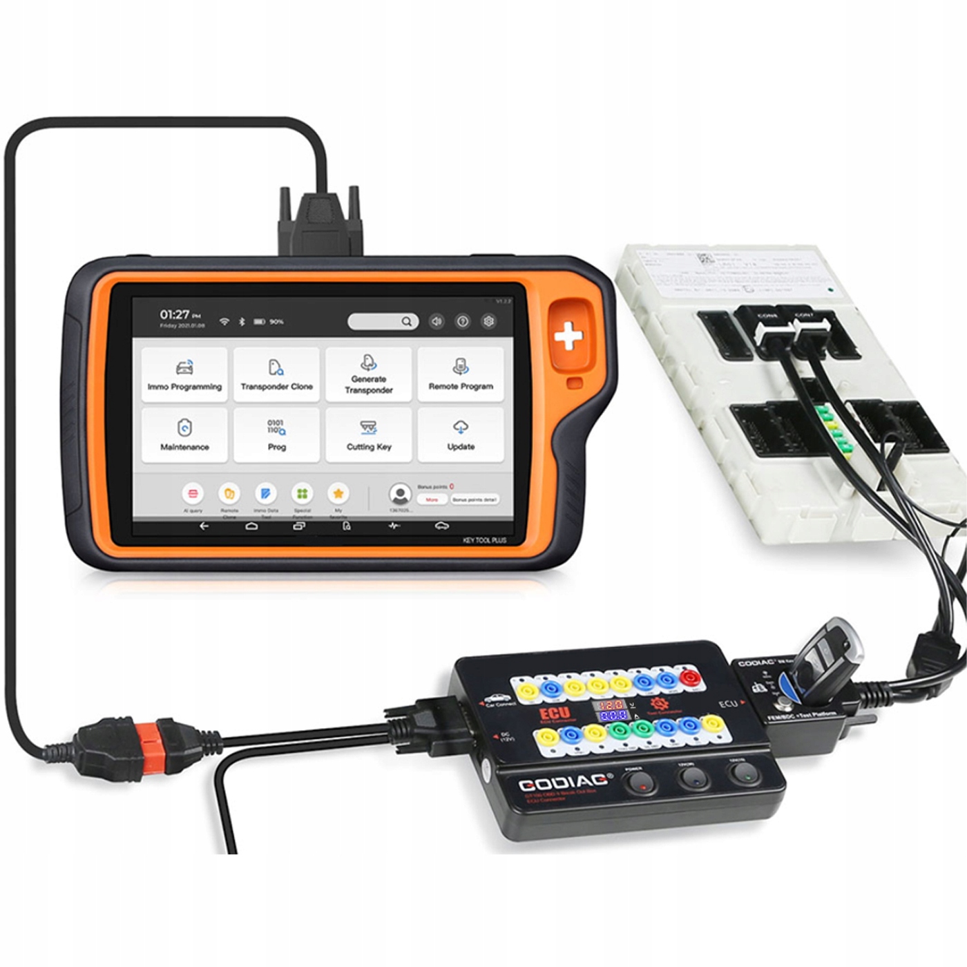 GT100+ OBD2 Breakout Box automobilio ECU, CAN, srovės ir įtampos testeris