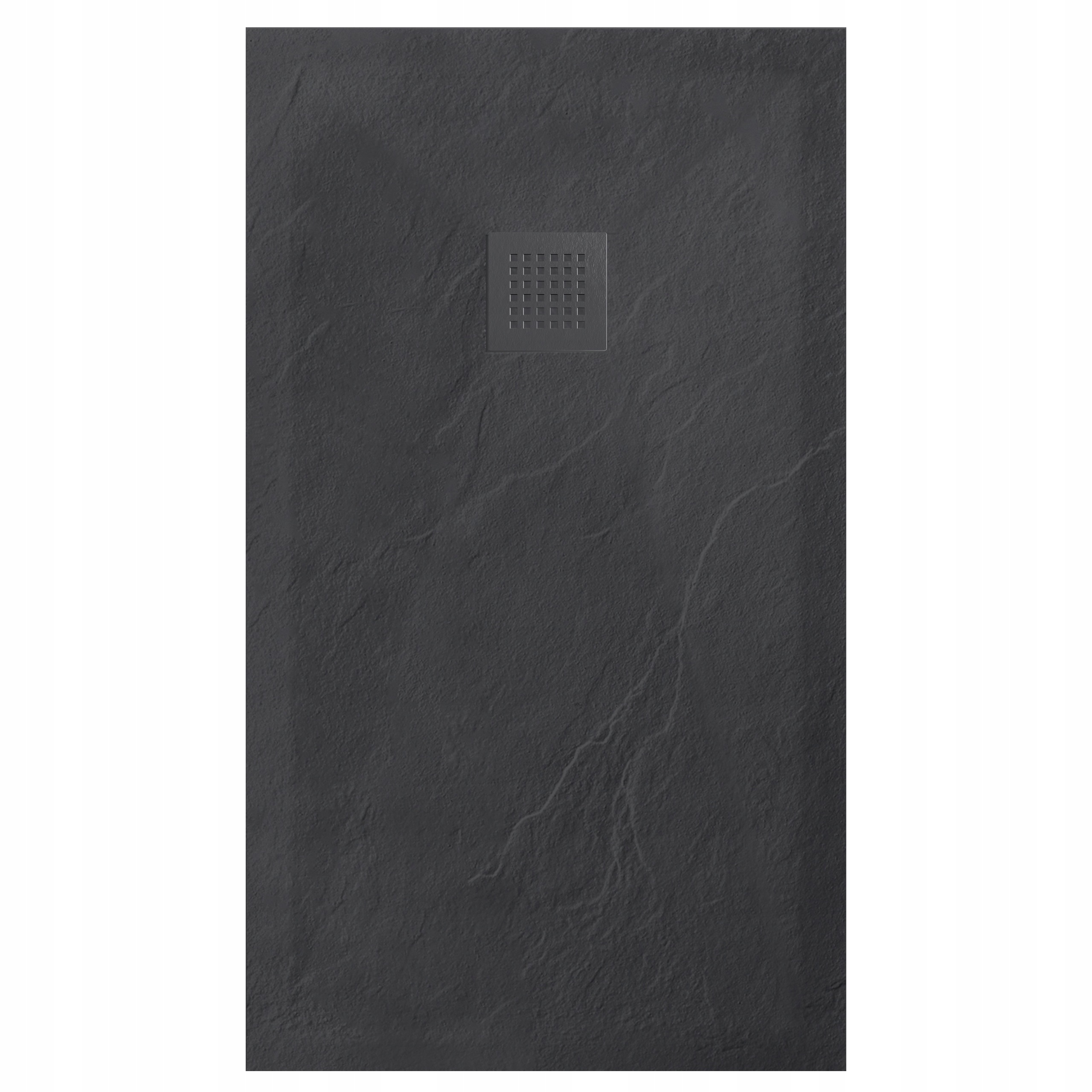 Brodzik Prysznicowy Kompozytowy 80x100x2,5 cm Ciemnoszary Stone Tray Balneo