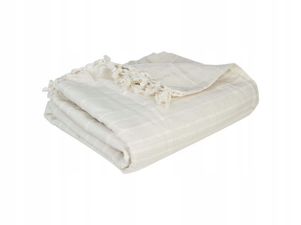 Bavlněná přikrývka v slonovinej barvě vhodná pro postel 230x250 cm