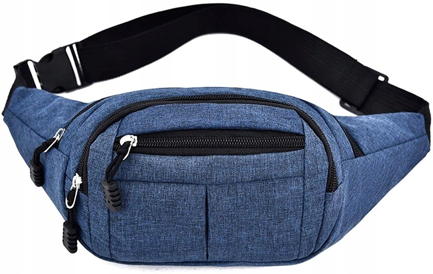 Pojemna Nerka Męska Wodoodporna kieszeń na pasku z zamkami Model Pojemna Nerka Męska Wodoodporna kieszeń