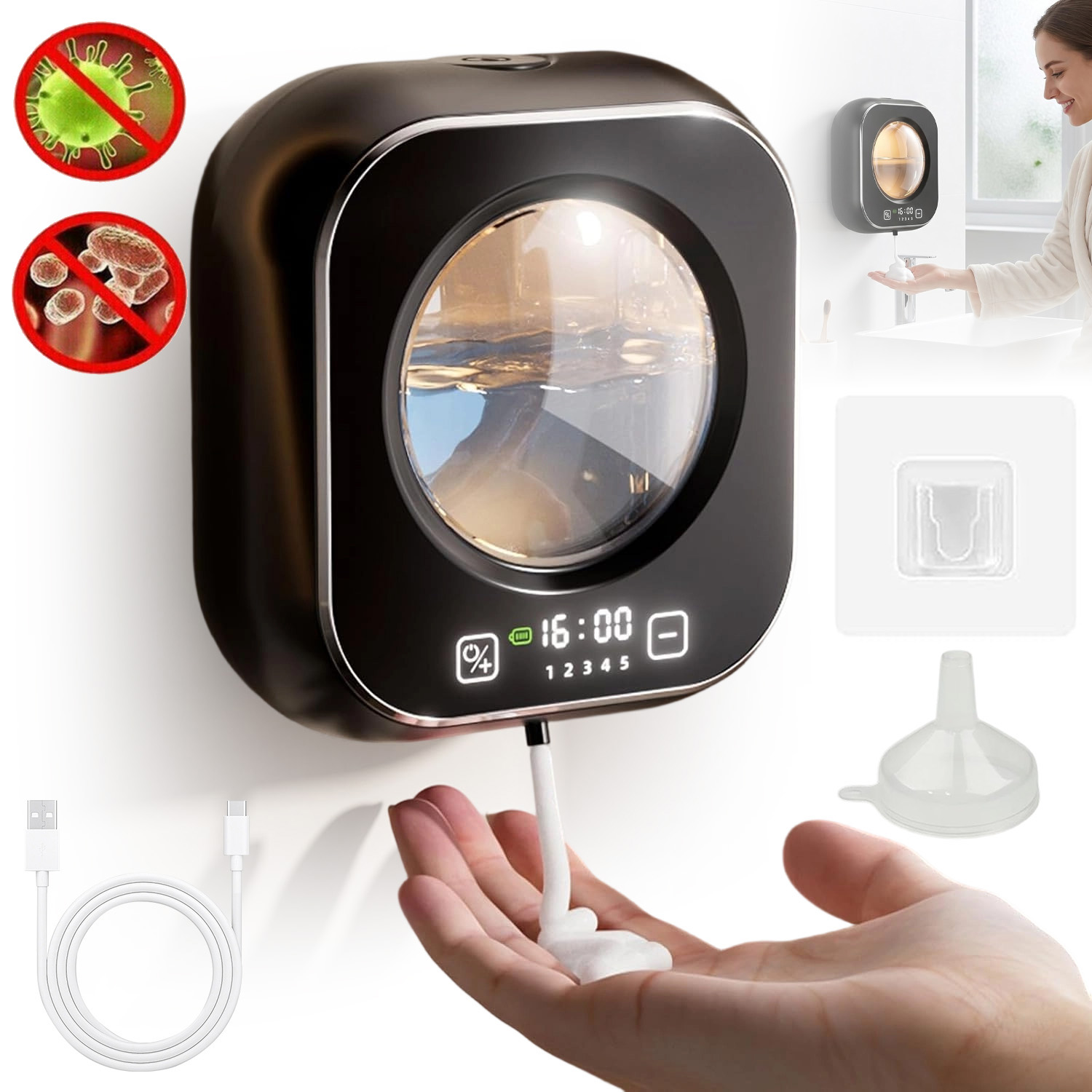 Velký 320 ML Bezdotykový Dávkovač Stojící Nástěnný Automatický