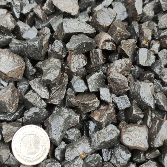 Zahradní štěrk, grafitový kámen, černý bazalt, bazaltový, grafitový, 24 kg