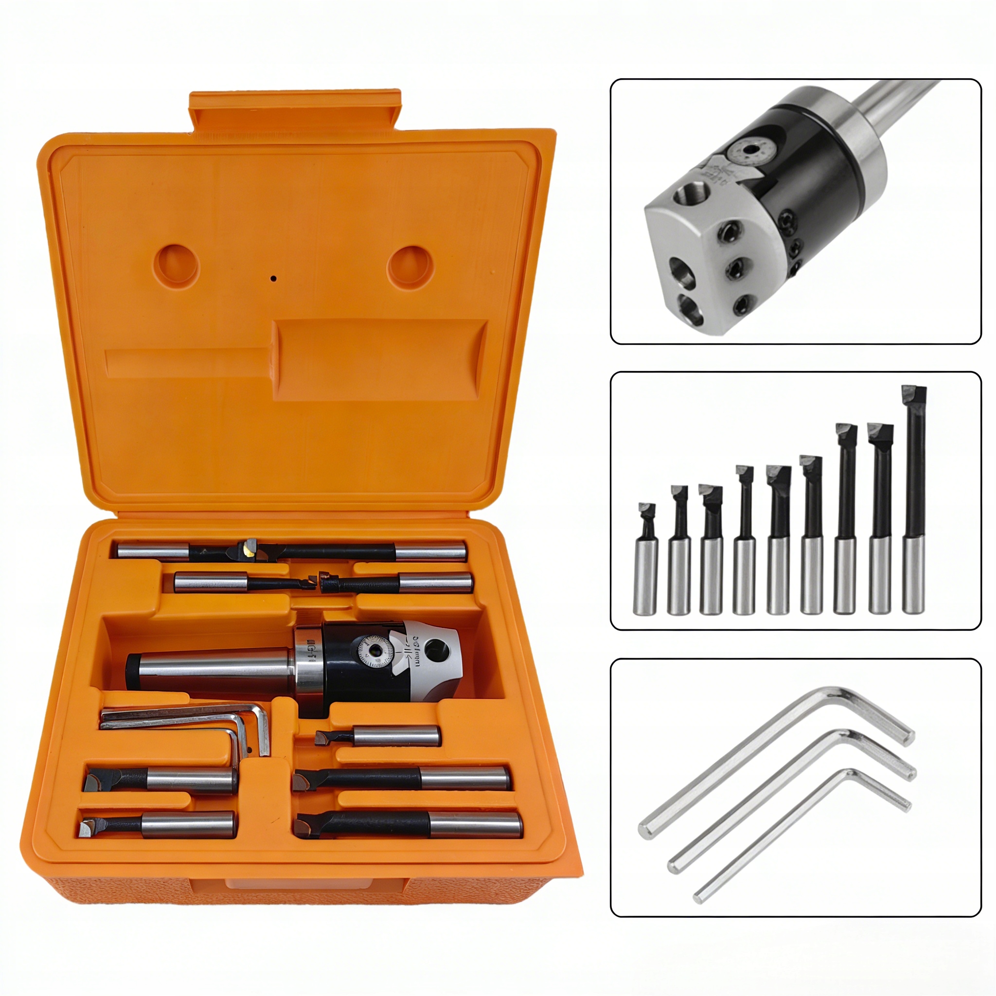 Vyvrtávačka 50 mm 9 Soustružnických Nožů 10-125 mm