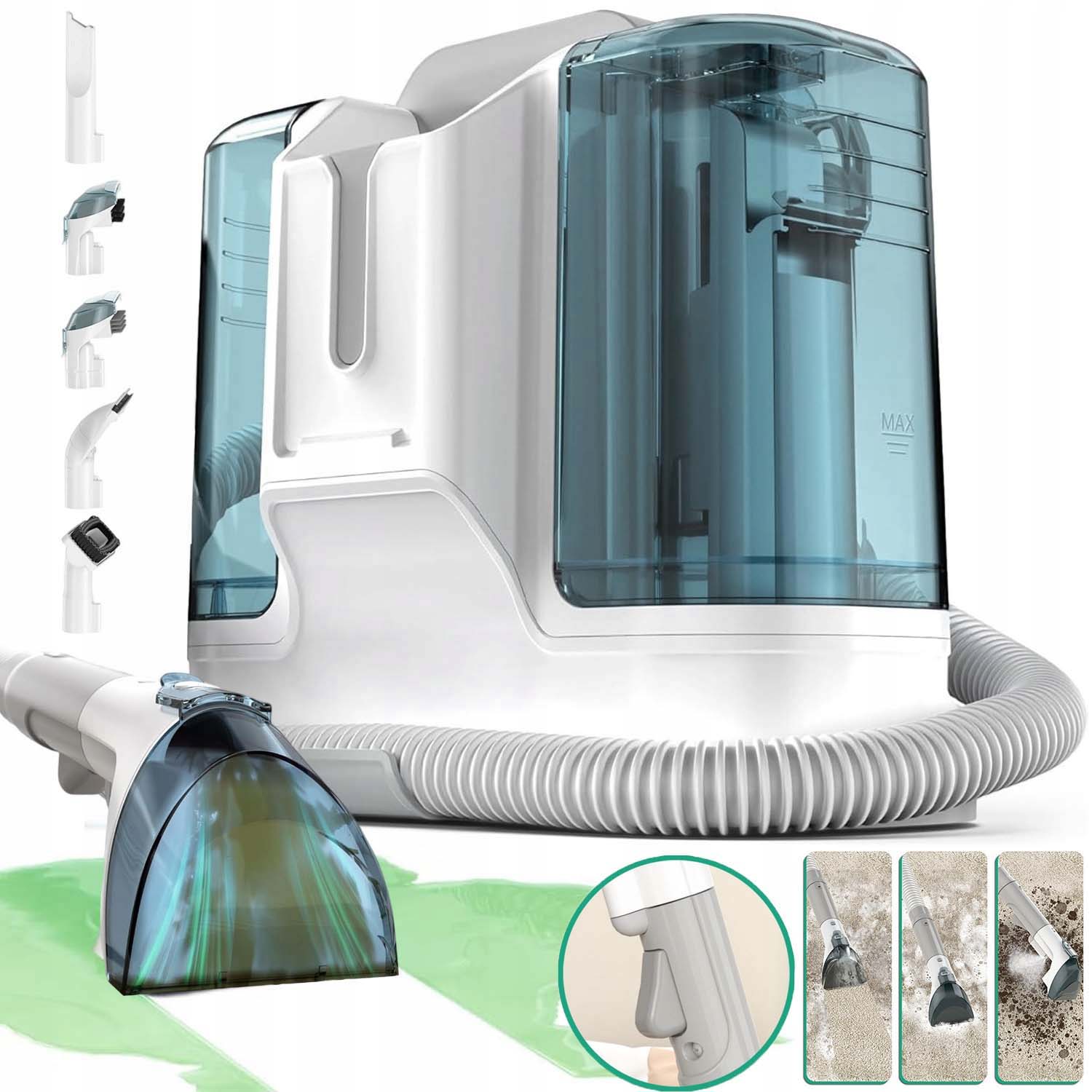 Stroj Na Mokré A Suché Čištění Tkanin Pro Pohovky 450 W Se 6 Hlavami