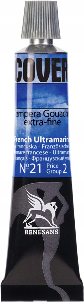 Renesans Tempera Gwasz Cover 20 ml. nr 21 Ultramaryna Francuska