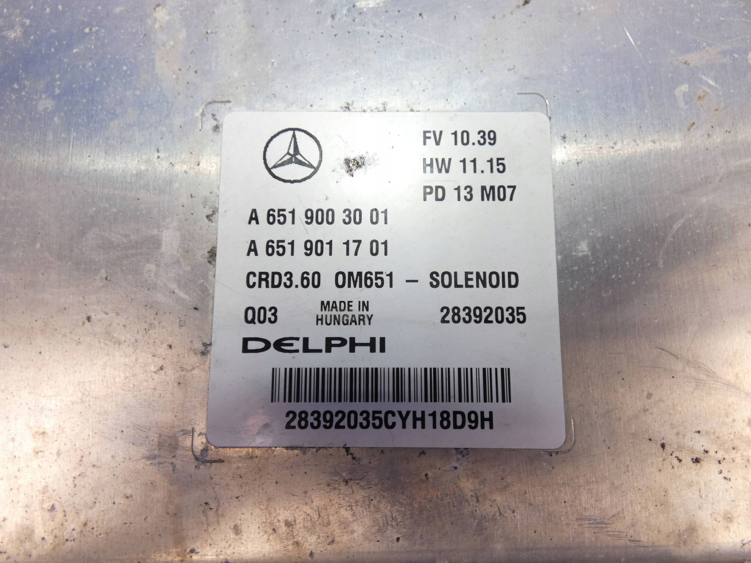 MERCEDES CLA W117 A W176 B W246 1.8 2.2 CDI computer of the engine control unit