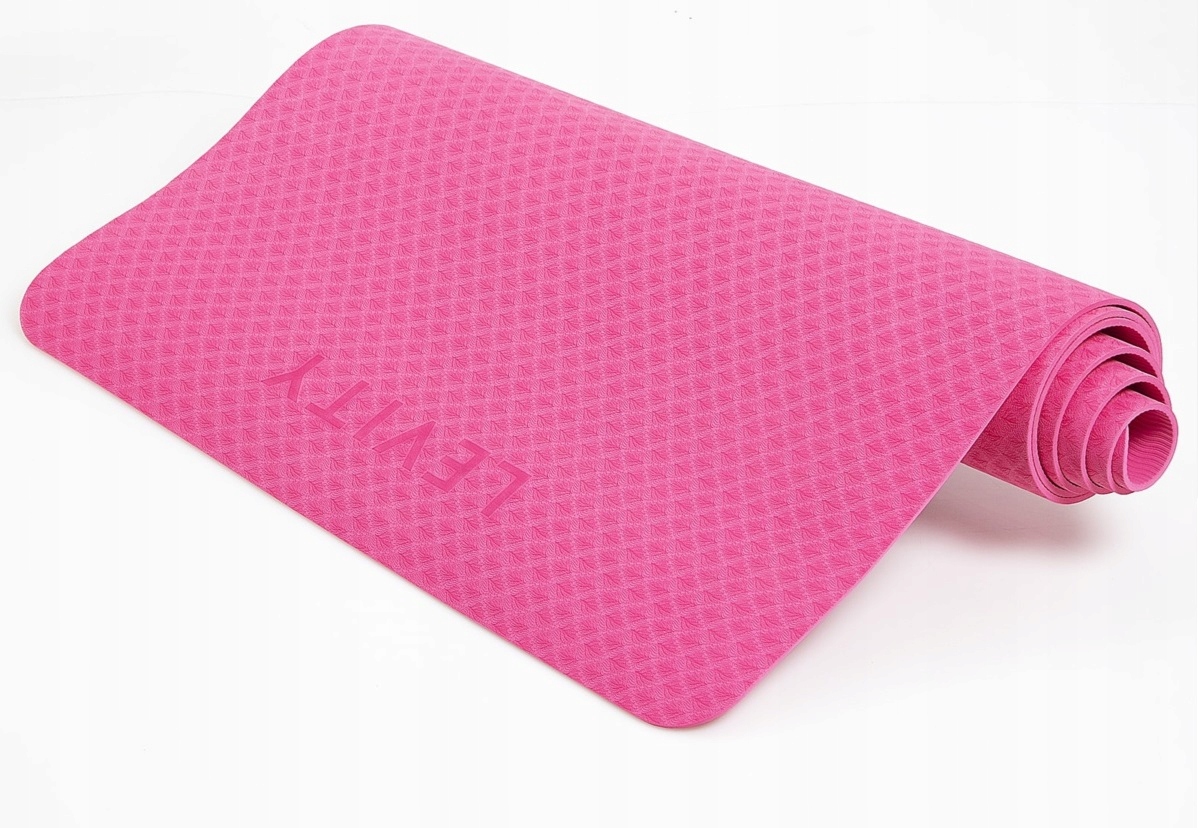 MATA GIMNASTYCZNA DO ĆWICZEŃ JOGI PILATESU FITNESS LEVITY RÓŻOWA Elite 4mm