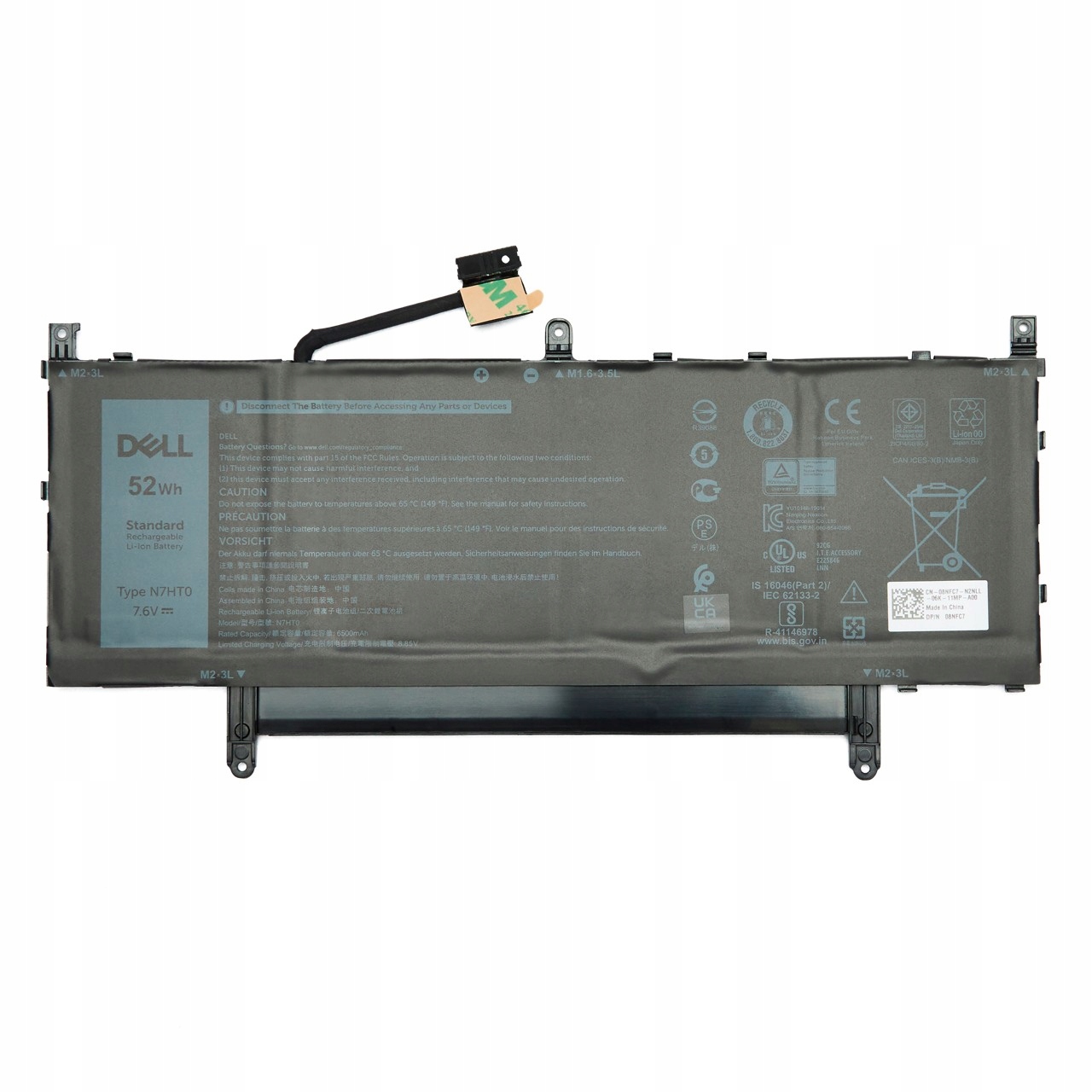 Nová Originálna Batéria Dell Type N7HT0 Latitude 9510 2-in-1 52WH 8FNC7