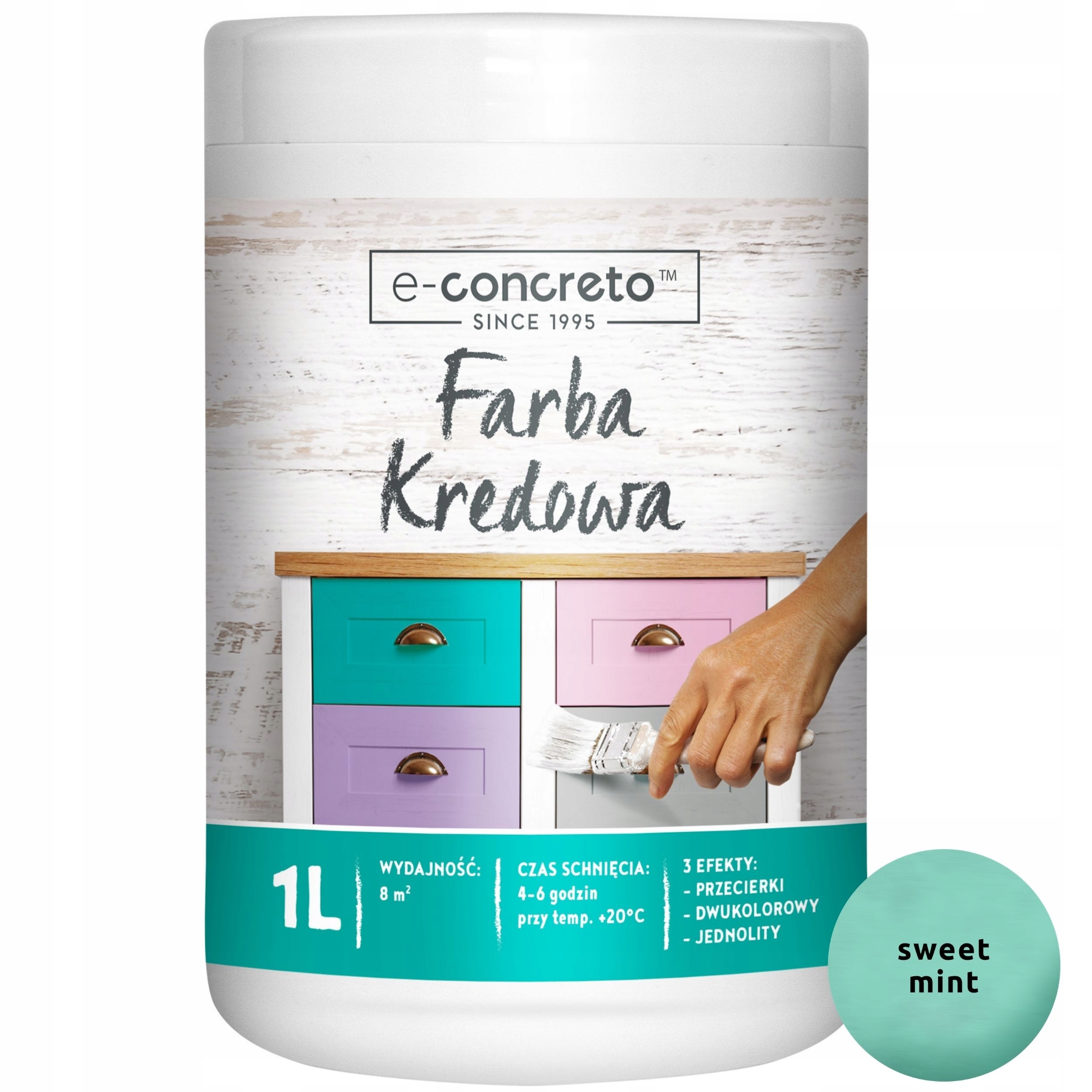 

Farba Kredowa do Renowacji Mebli 1L | Sweet Mint
