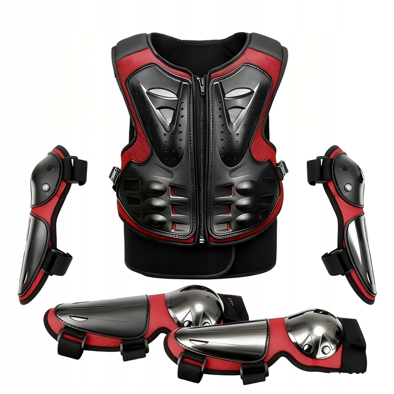 Sada brnění pro děti ve věku 5-13 let, červená