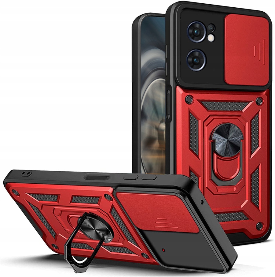 

Etui Pancerne Slide Ring Do Oppo Reno 7 5G Szkło