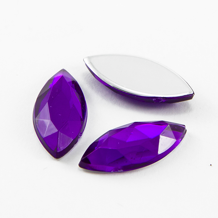 Dżety Kaboszony Akryl Końskie Oko 20x9x3mm 20szt
