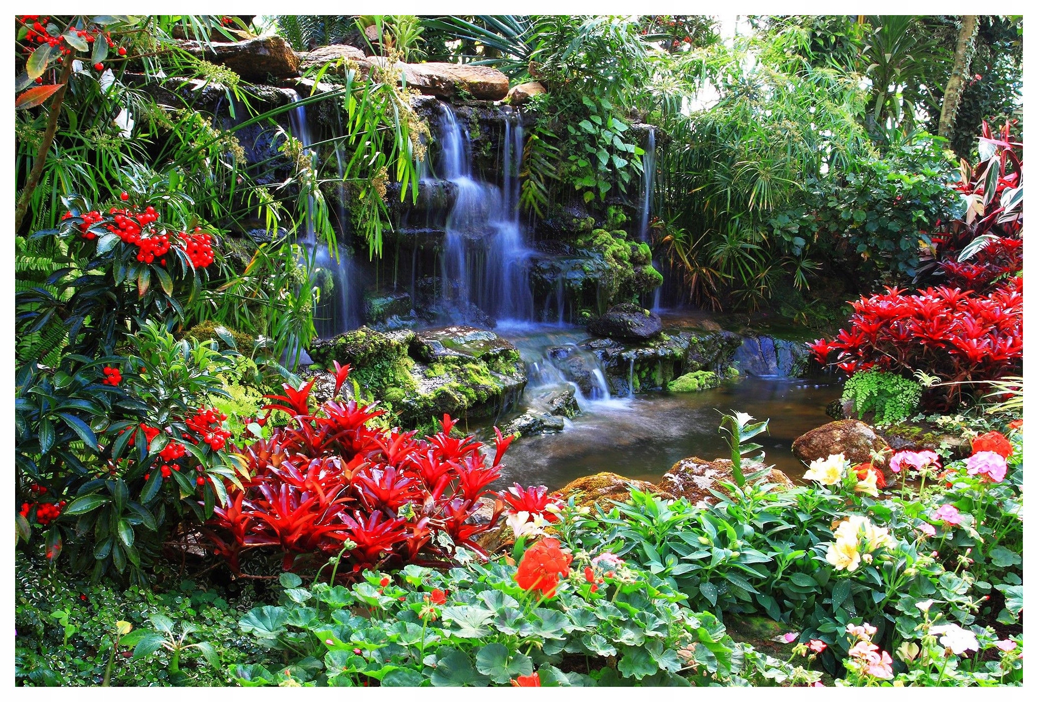 Fototapeta Vodopád Džungľa tropický relax zelený vinyl 254x184 lepidlo