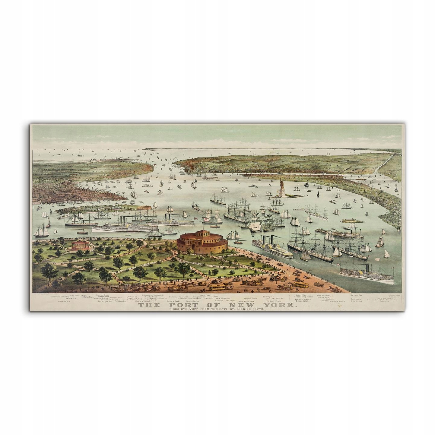 Fotoobraz 120x60 na stenu New York Port Vintage