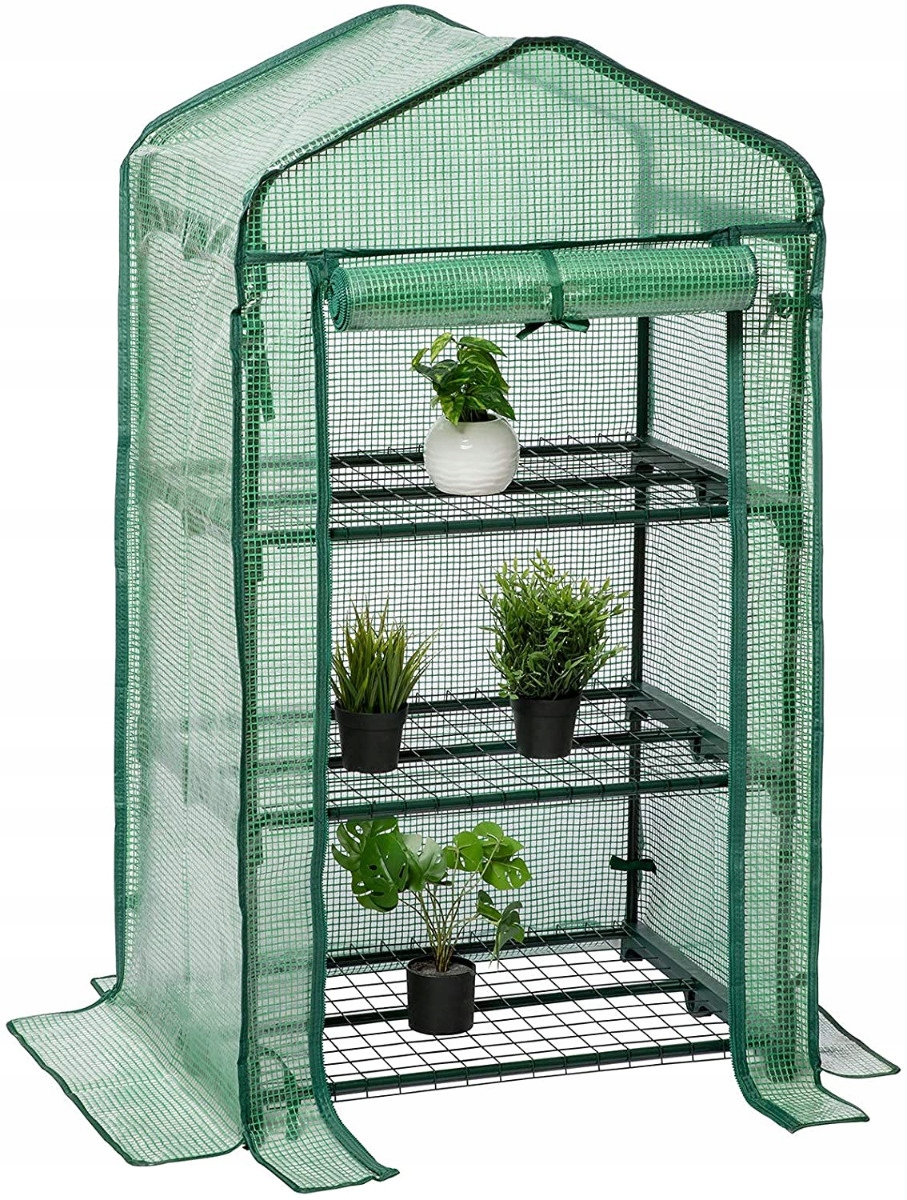 TUN5245 Mini Skleník Balkónový Regál Fóliový 3 Police XL