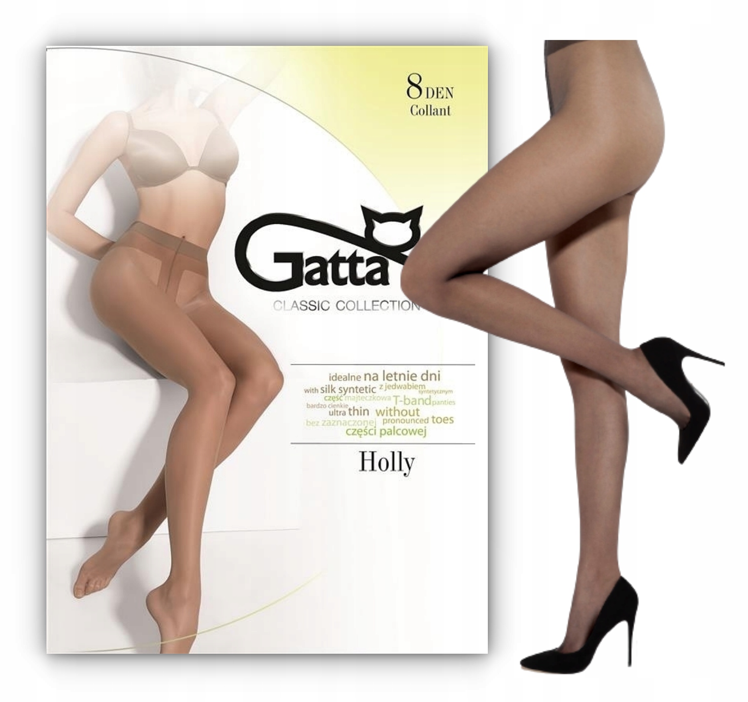 RAJSTOPY GATTA HOLLY 8 DEN STRETCH 4-L nero
