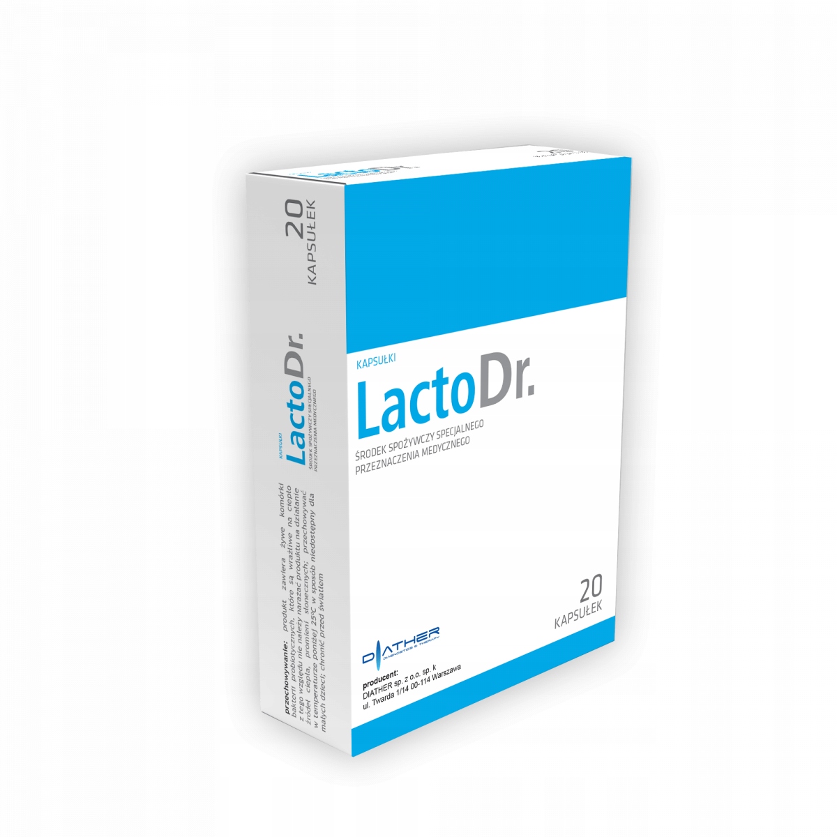 

LactoDr probiotyk 6 miliardów Lgg, 20 kapsułek