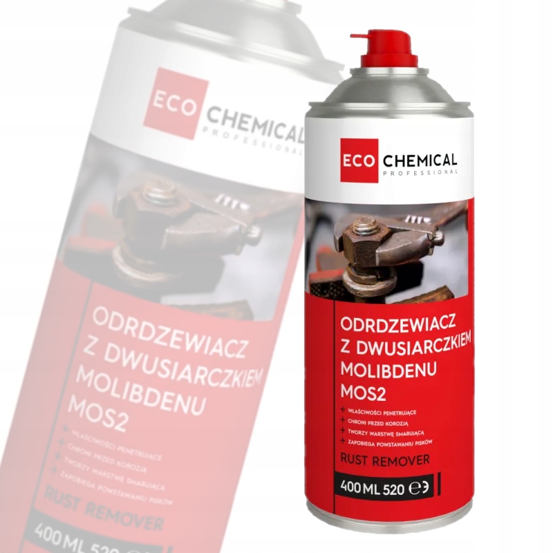 Odrdzewiacz molibdenowy penetrujący dwusiarczkiem MoS2 Ecochemical 400 ml