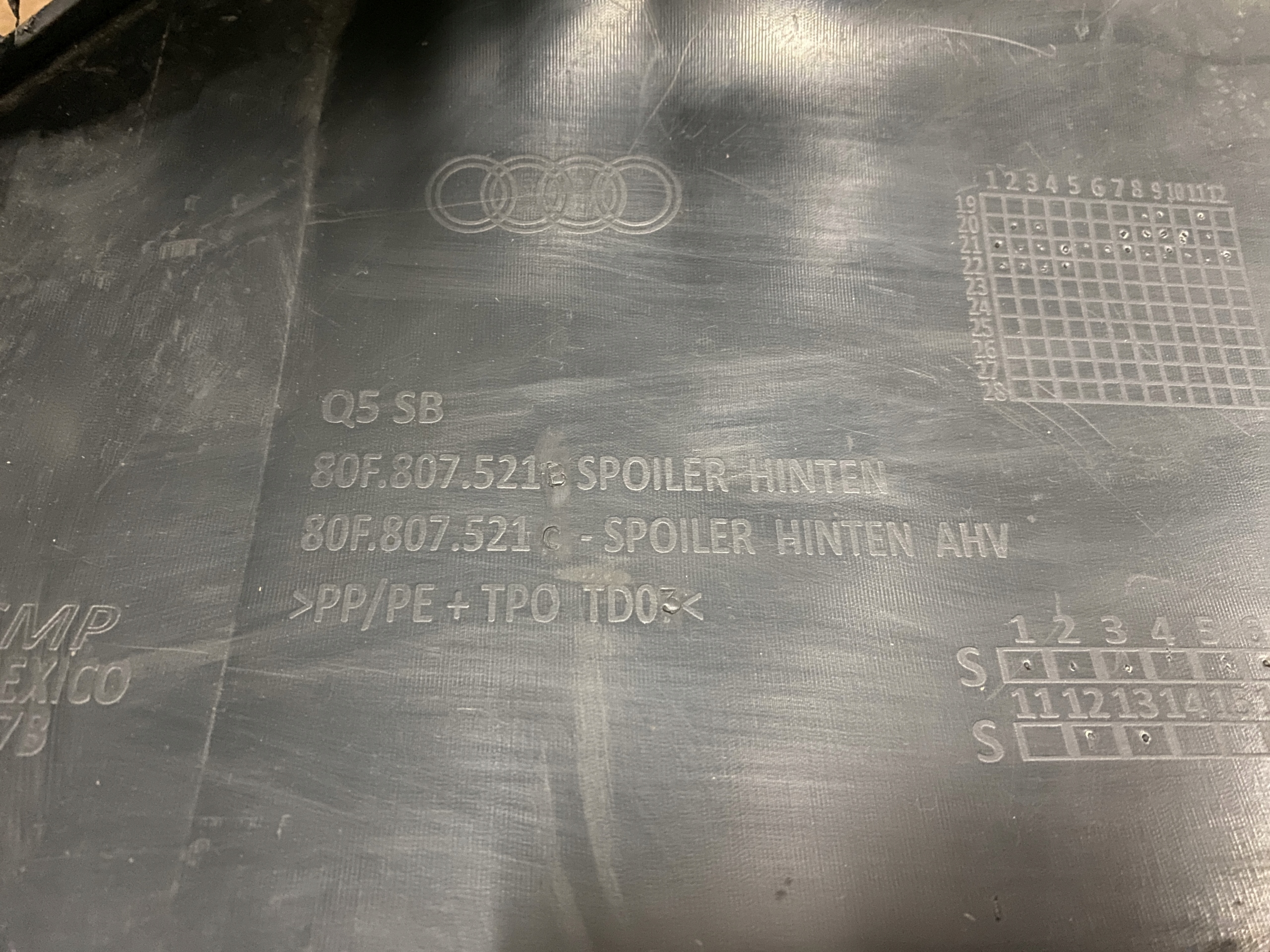 AUDI Q5 80F SPORTBACK SLINE Paraurti posteriore
