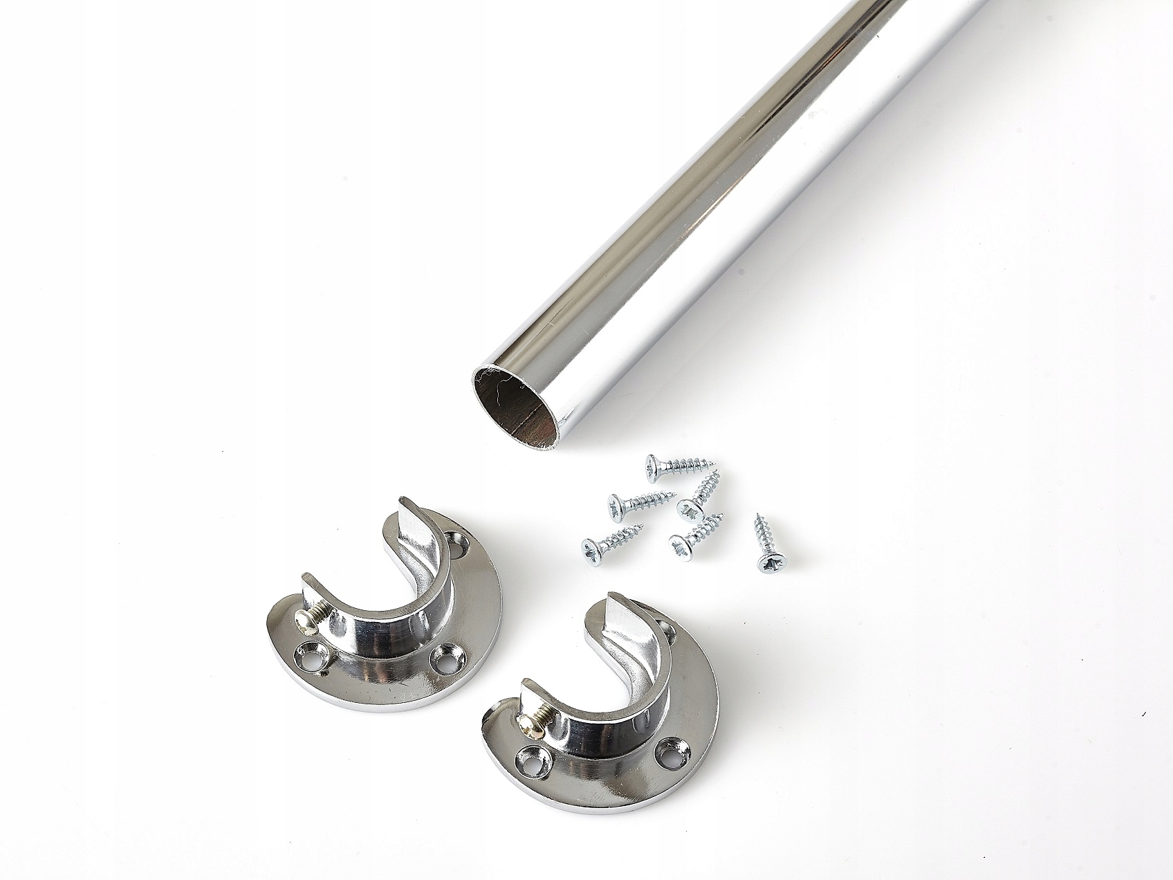 

Drążek Meblowy Do Szafy Rura Rozeta Chrom 1,5m c1