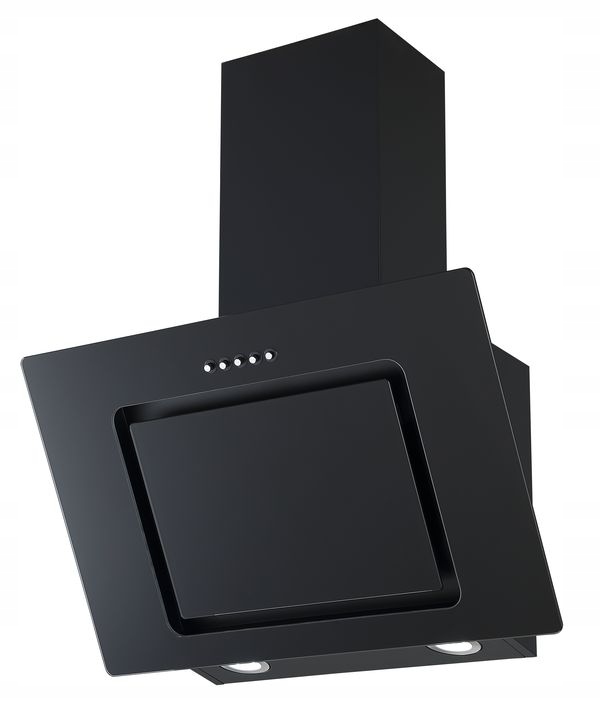 Okap Kominowy Kuchenny 60cm Szklany 300 m³/h Led Filtr Węglowy