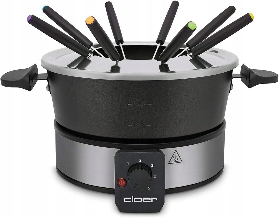 Elektrické Fondue Pro 8 Osob Hrnec 1,5L 1000W Sada Vidliček