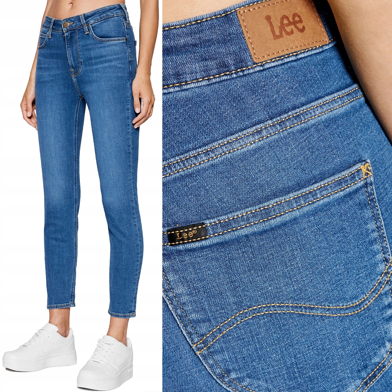 Lee Scarlett High MidMadison vysoké dámské džínové kalhoty úzké nohavice W29 L31