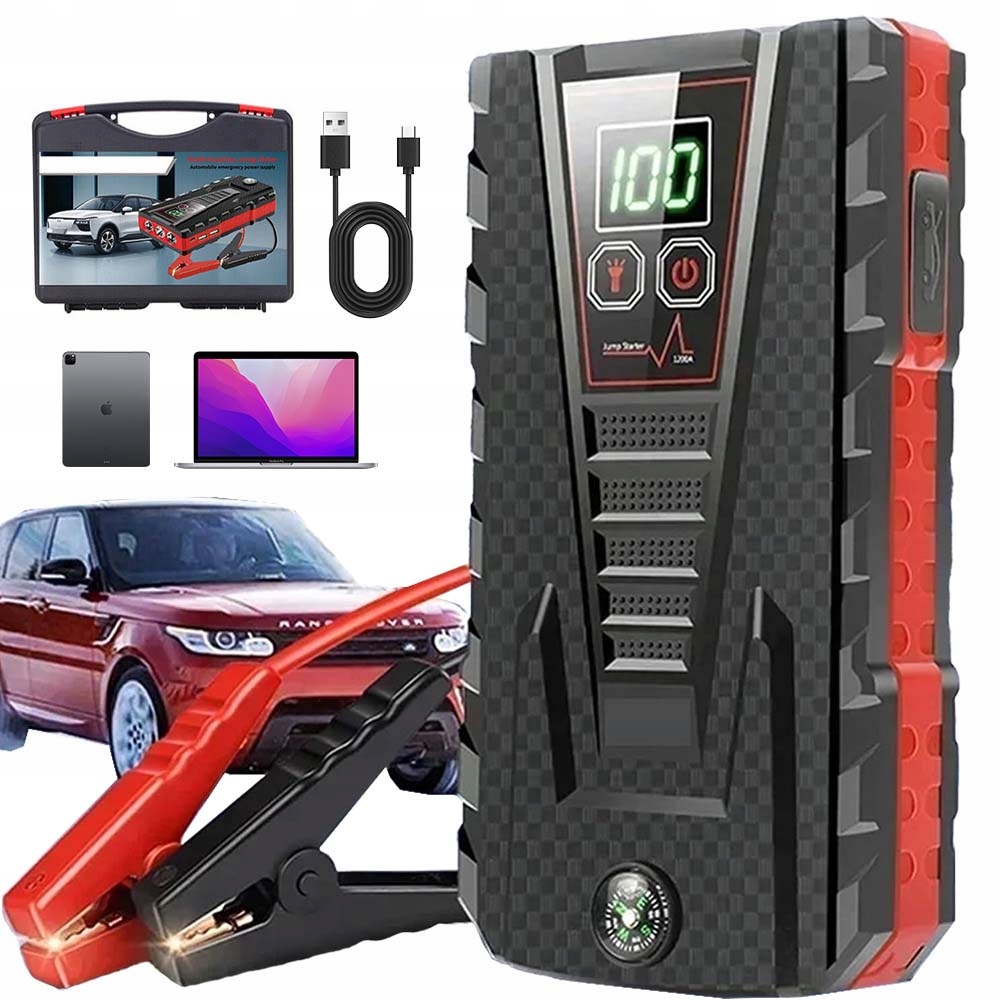 Mocny Rozrusznik Jump Starter Booster Powerbank 99800MAH Z Led 3 Trybami