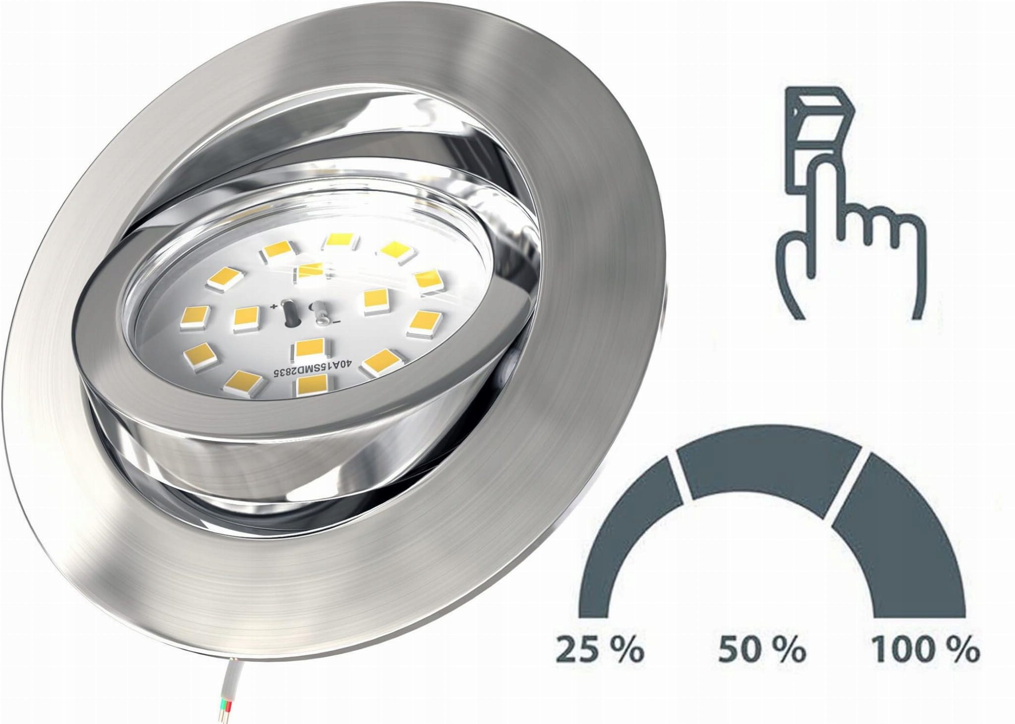OCZKO WPUSTOWE - ZE ŚCIEMNIACZEM - LED - UCHYLNE