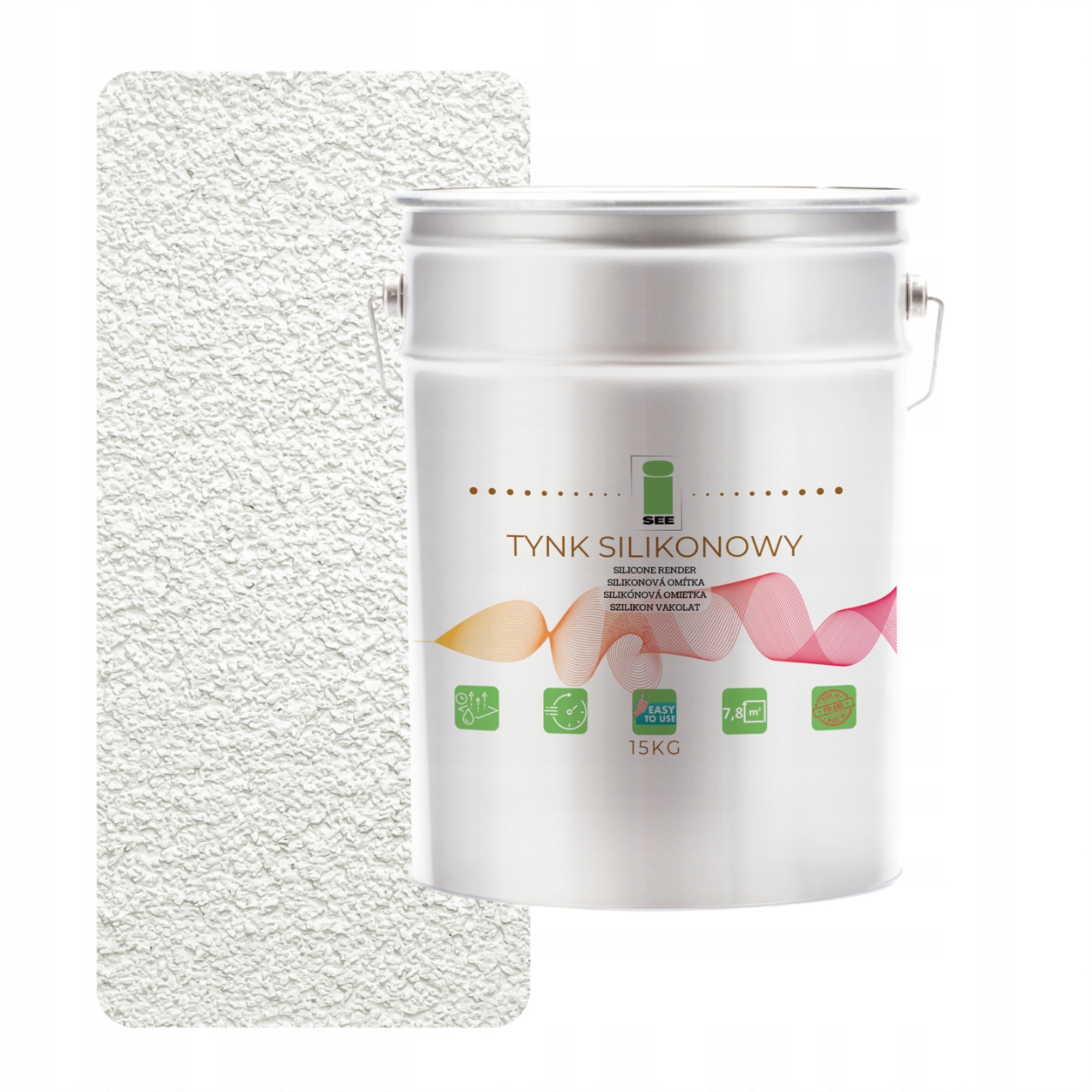 TYNK SILIKONOWY BIAŁY ELEWACYJNY 1.5MM PAROPRZEPUSZCZALNY 15KG