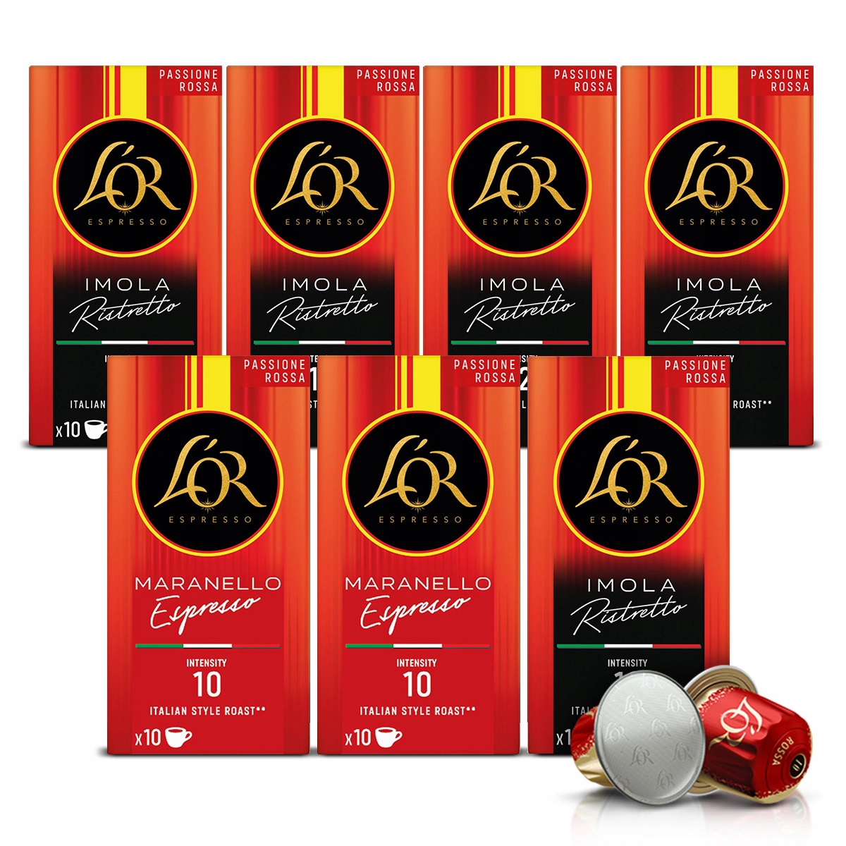 Kapsułki L'or do Nespresso Espresso, Ristretto 5+2 opakowania Gratis!